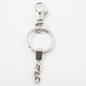 Key Ring Hoop Silver 9.4x3cm