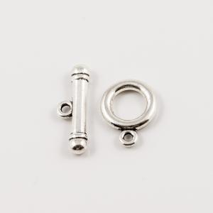 Clasp "Circle" Silver (1.5x1.1cm)