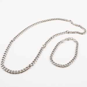 Set Steel Bracelet-Necklace (60cm)