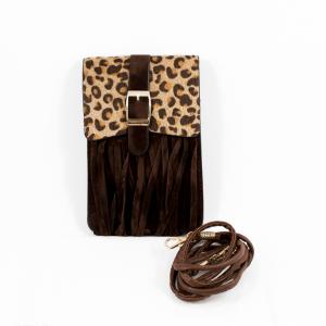 Women's Bag Leopard Fur Brown