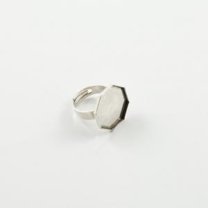 Ring Base Polygon Silver (2cm)