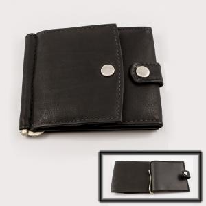Leather Wallet Black (10x8cm)