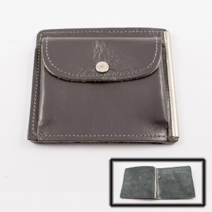 Leather Wallet Gray (10x9cm)