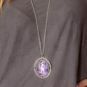 Necklace Girl Plaits Pendant Silver