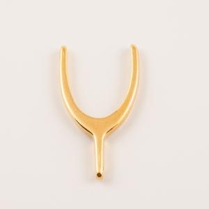 Metal Wishbones Gold (4.5x2.5cm)