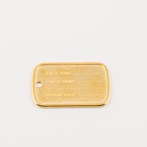 Gold Plated Dog Tag (4x2.5cm)