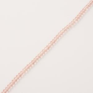 Polygonal Beads Transparent-Pink (3mm)