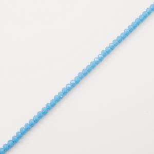 Πολυγωνικές Χάντρες Μπλε Ματ (4mm)