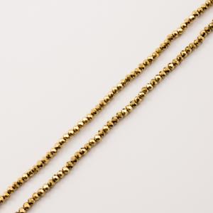 Polygonal Beads Gold (4mm)