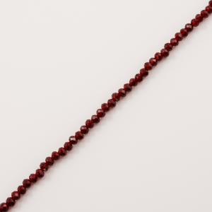 Set Polygonal Beads Burgundy (4mm)