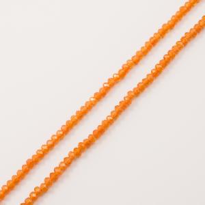 Πολυγωνικές Χάντρες Πορτοκαλί (4mm)