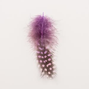 Feather Purple Dotted 2 pcs (9x3cm)