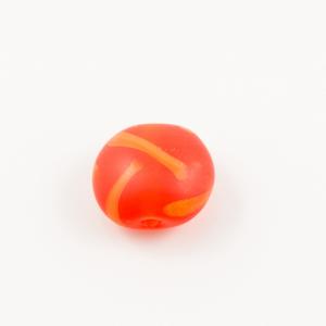 Murano Bead Orange Matte 14x7cm