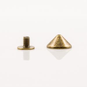 Metal Screwing Stud Bronze (1x0.6cm)