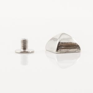 Metal Screwing Stud Silver (1x1cm)