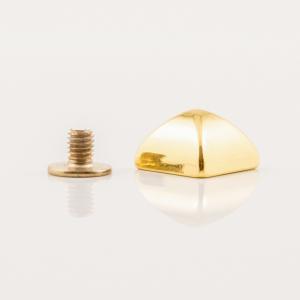 Gold Plated Metal Screwing Stud (1x1cm)