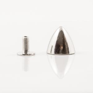 Metal Screwing Stud Silver (1.5x1.1cm)