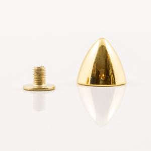 Gold Plated Screwing Stud (1.5x1.1cm)