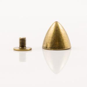 Metal Screwing Stud Bronze 1.5x1.1cm