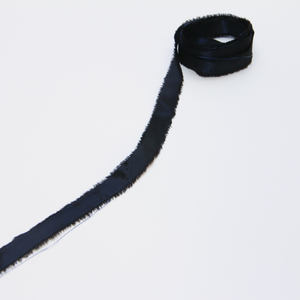 Taffeta Strip Black-Blue 1m