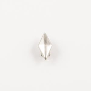 Nailed Rhombus Silver (1.4x0.7cm)
