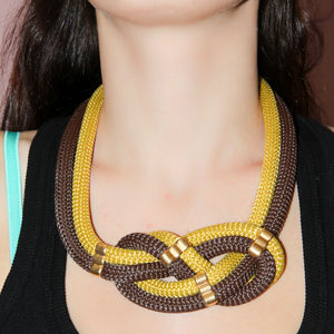 Mountaineering Necklace Gold-Brown