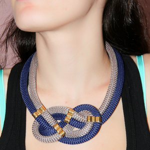 Mountaineering Necklace Gray-Blue