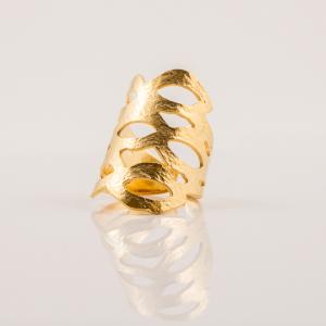 Ring Gold Plated Perforated