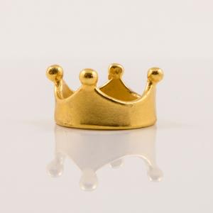 Ring Gold Plated Crown 1.9x1 cm