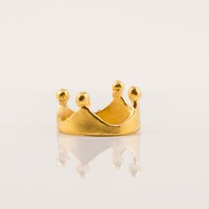 Ring Gold Plated Crown 1.5x0.9 cm