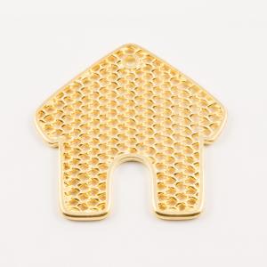 Gold Plated "House" (7.4x7.2cm)