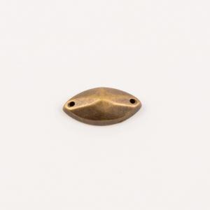 Acrylic Oval Button Bronze (1.7x0.8cm)
