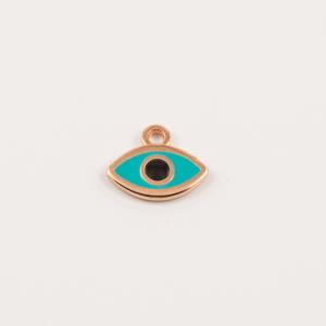 Eye Blue-Black Enamel Rose Gold