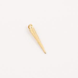 Gold Plated Acrylic Nail 2.3x0.4cm