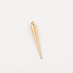 Gold Plated Acrylic Nail (3.7x0.5cm)