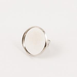 Round Ring Base Silver 3cm