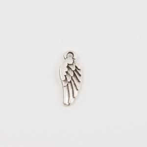 Μεταλλικό Φτερό Ασημί (1.8x0.7cm)