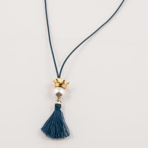 Κολιέ Πετρόλ Κορώνα-Πέρλα Φούντα