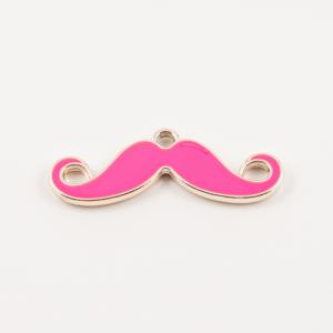 Acrylic Moustache Fuchsia (4.6x1.5cm)