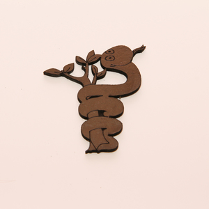 Δερμάτινο Μοτίφ Φίδι (6x6cm)