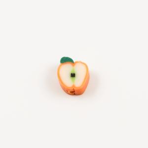 Apple Fimo Orange (1.4x1.1cm)