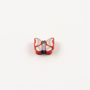 Butterfly Fimo Red (1x0.8cm)