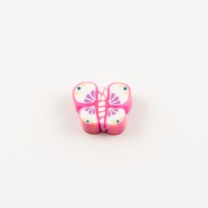 Butterfly Fimo Pink (1.2x1cm)
