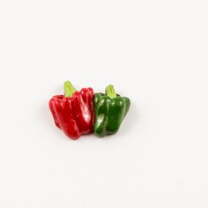 Acrylic Peppers Red-Green