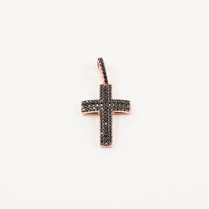 Cross Zirgon Pink Gold (3x1.5cm)
