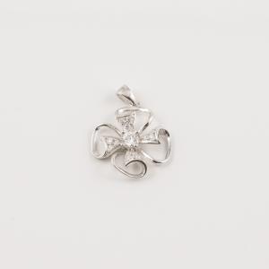 Silver Plated Cross Flower