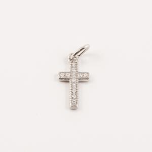 Silver Plated Cross 1.8x0.7cm