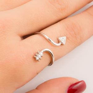Silver Plated Ring Silver 925 Arrow