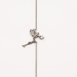 Bracelet Black Nickel Fairy 20cm