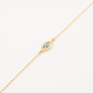 Gold Plated Bracelet Eye 19.5cm